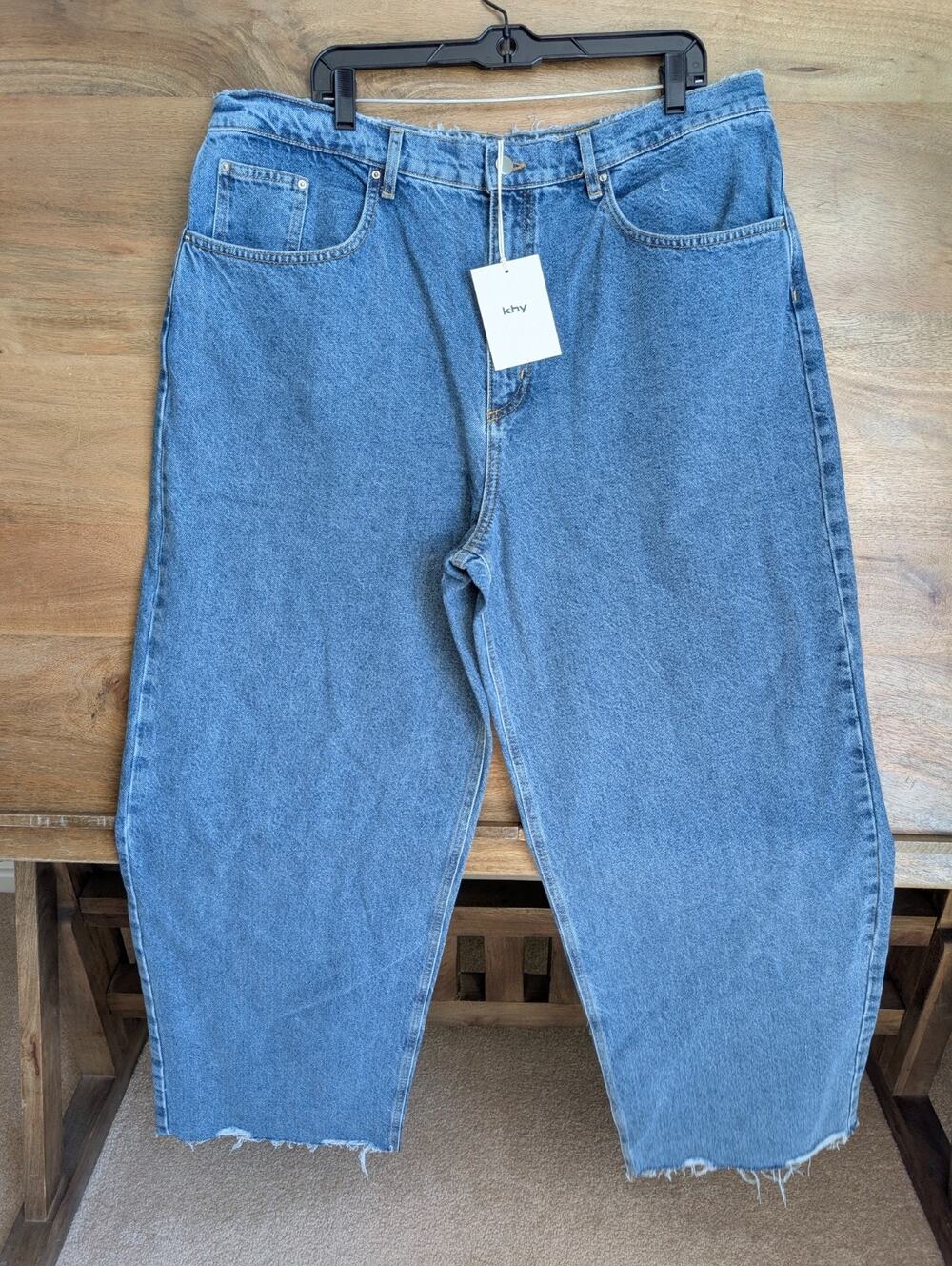 NWT Khy by Kylie Jenner Jeans Womens 33 Blue Denim Light Wash Classic Low Rise